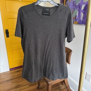 Wings + Horns T-Shirt Mens Large Medium Slub Dark Heathered Shirt Made in Canada